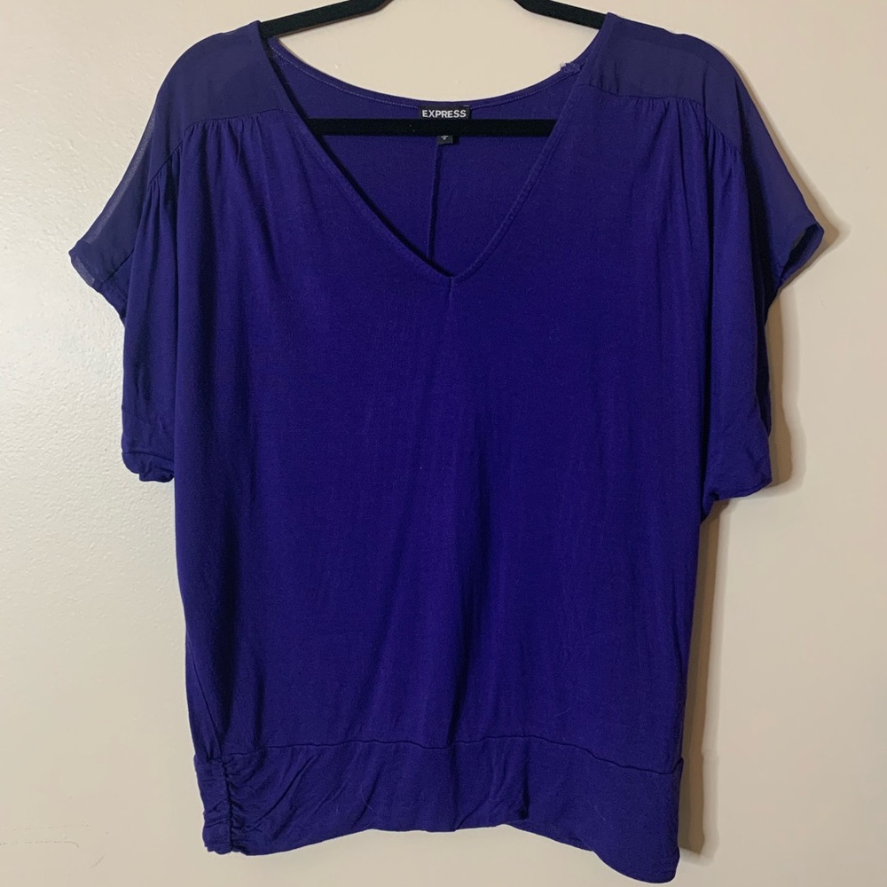 ⚡️ Purple top - sheer shoulders